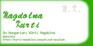 magdolna kurti business card